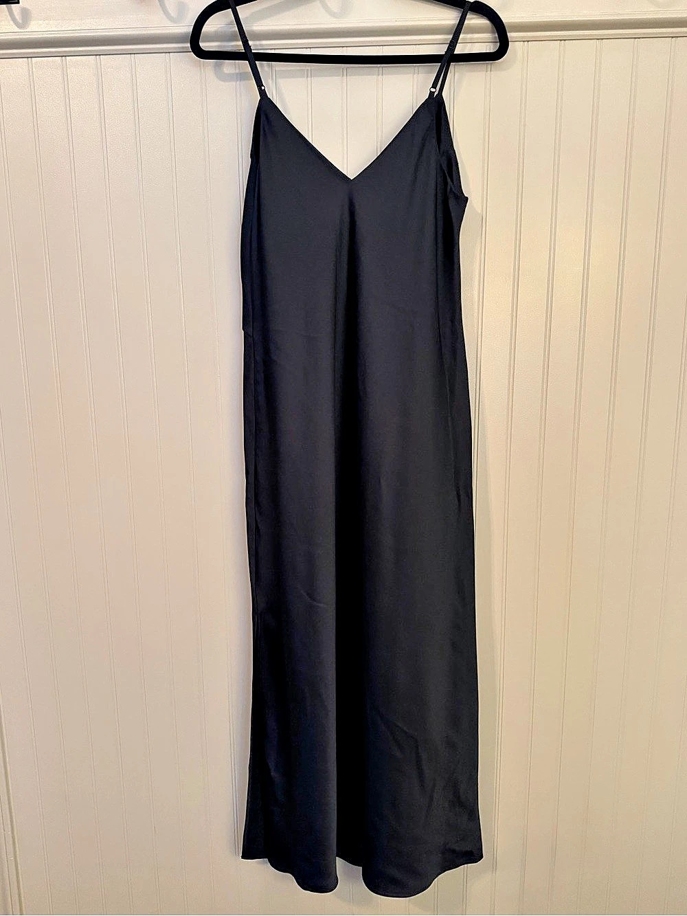 Black Maxi Slip Dress - Size Medium - Like New